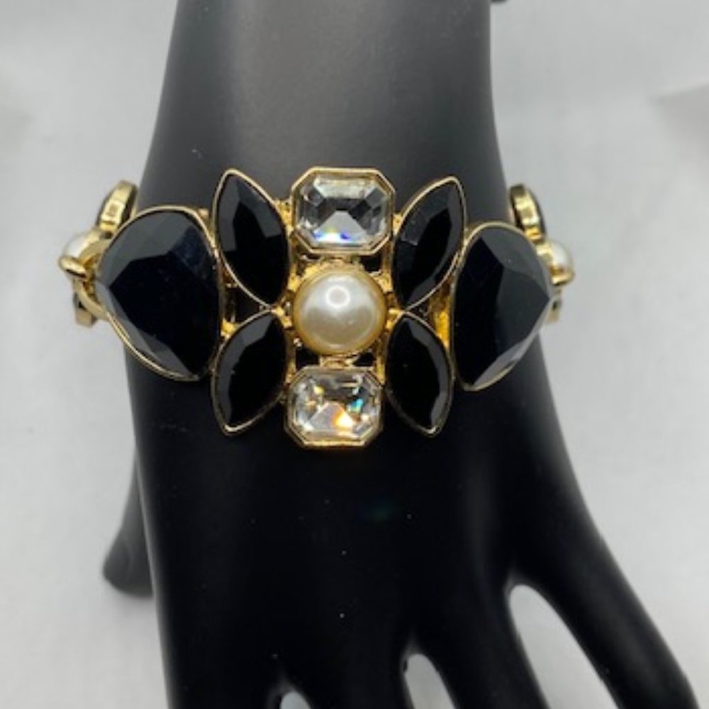 Anne Klein Blk and Gold Bracelet